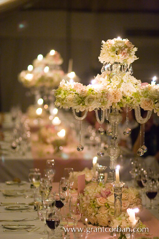 beautiful table decor flowers at Wedding at Carcosa Seri Negara Kuala Lumpur