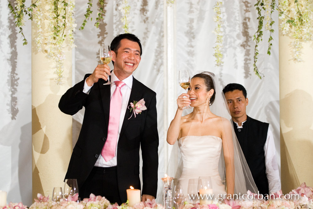 Wedding toast at Carcosa Seri Negara Kuala Lumpur