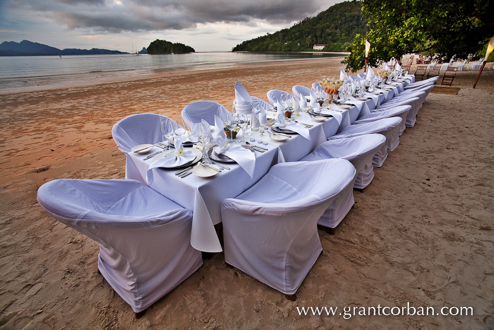 Wedding Dinner on the Beach at the Datai Langkawi