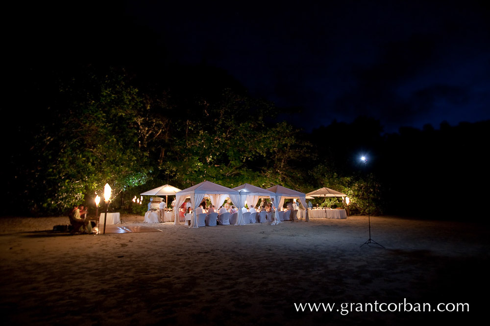 Wedding Dinner on the Beach at the Datai Langkawi