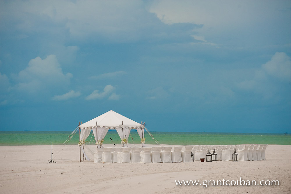Beach wedding at the Four Seasons Hotel Resort on Langkawi Malaysia