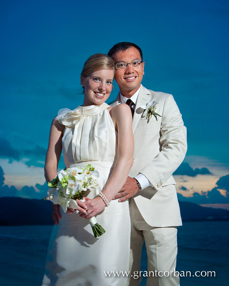 wedding portraits at the Four Seasons Hotel Resort on Langkawi Malaysia
