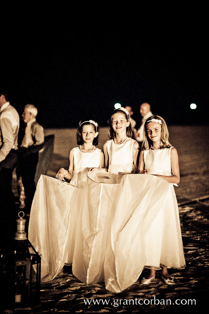 Four Seasons Langkawi Wedding lanterns on the beach vanessa and Chris