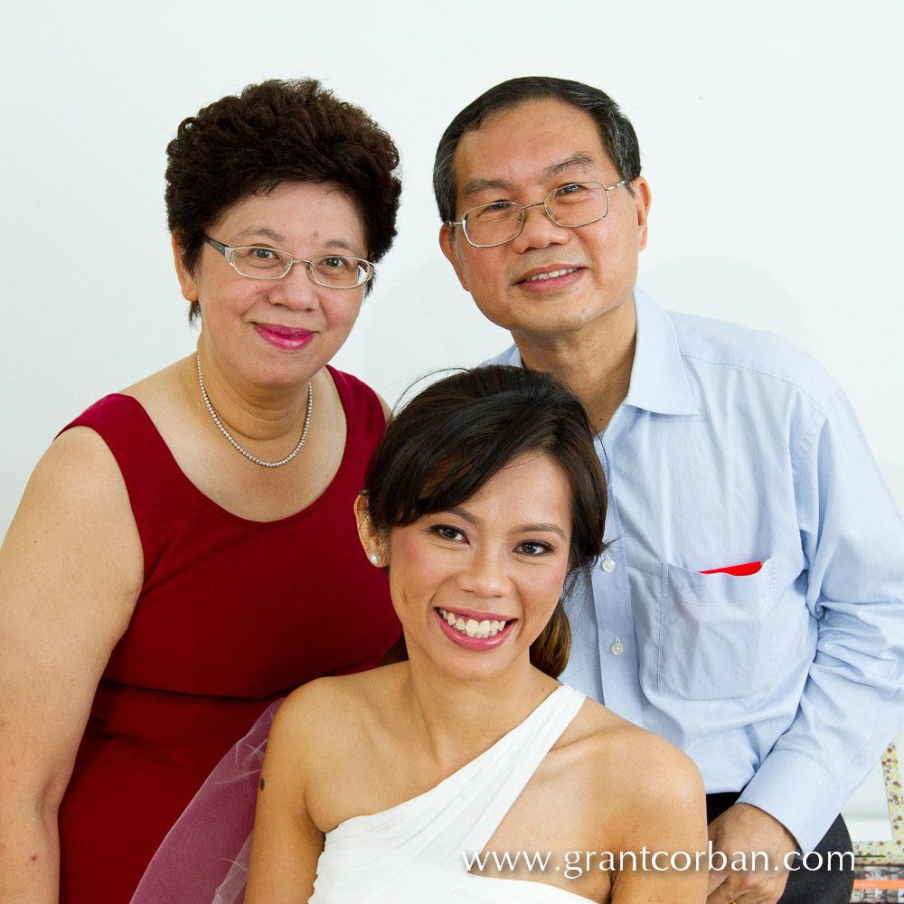 Chinese Bride and her parents
