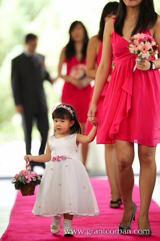 Flower girl at Wedding in St Johns Cathedral Kuala Lumpur