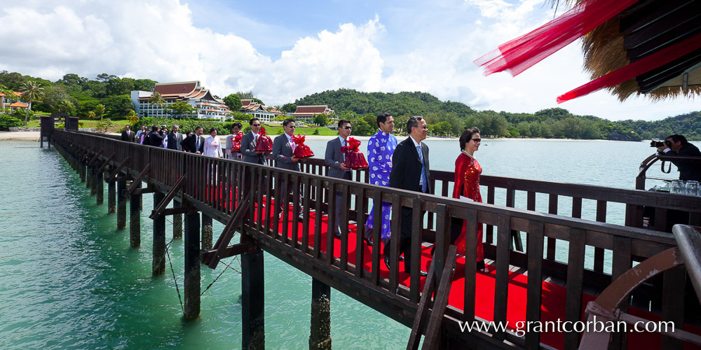 Tea Ceremony and Chinese wedding on the jetty at the Westin Hotel Langkawi