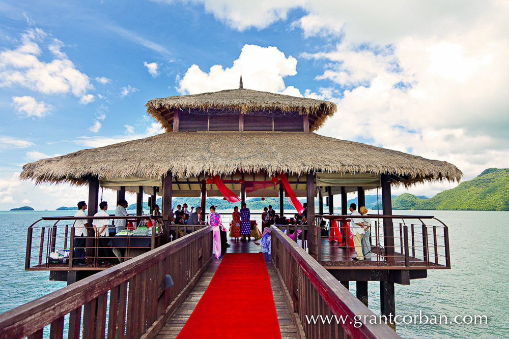 Tea Ceremony and Chinese wedding on the jetty at the Westin Hotel Langkawi