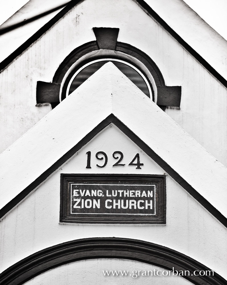 what year was zion lutheran church in brickfields buit 1924