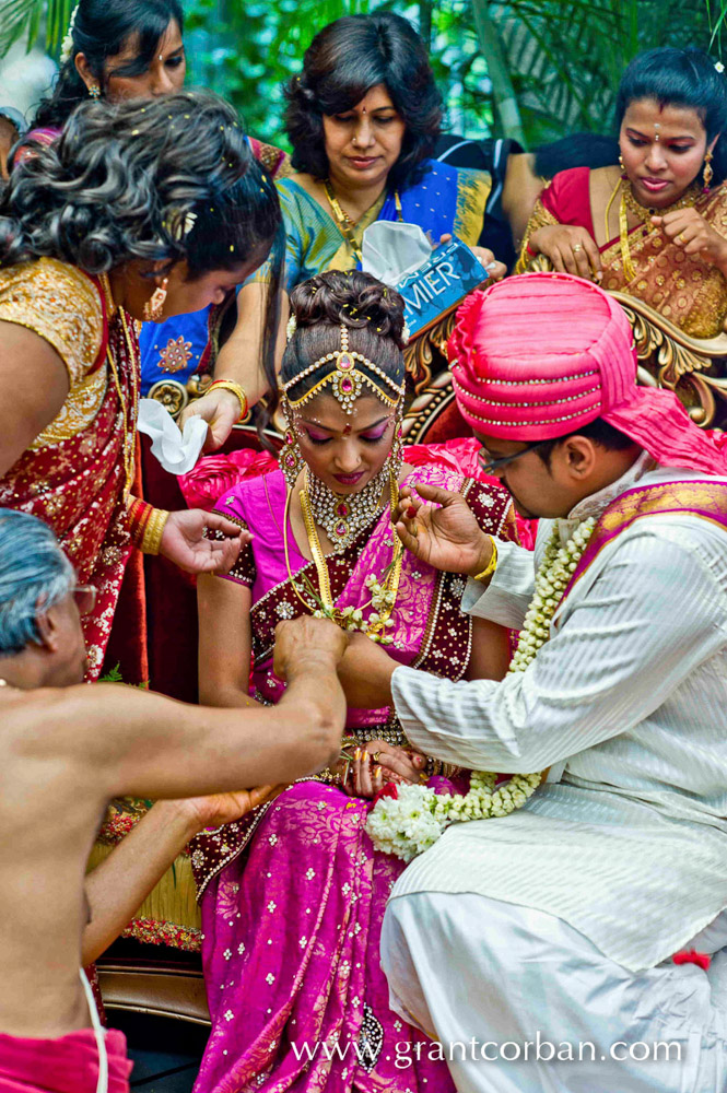 Indian Hindu wedding at holiday villa hotel subang logan and punam