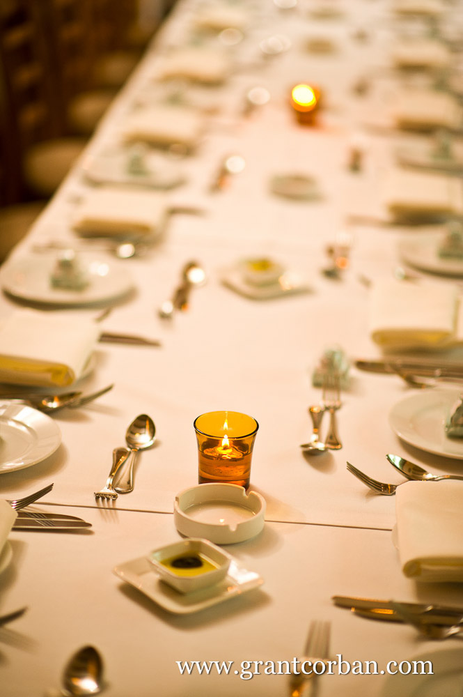 Ciao Restaurant Wedding Table Decor