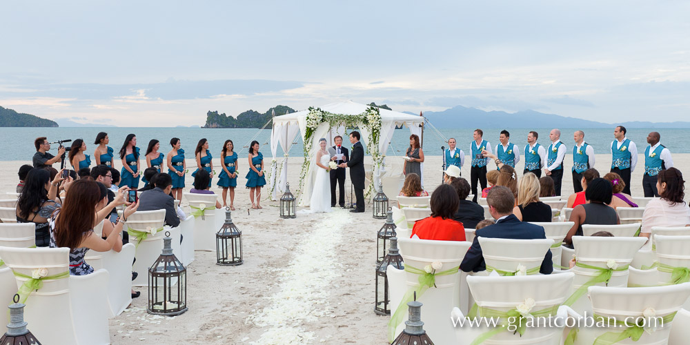 four seasons langkawi sunset beach wedding dominic weiwei