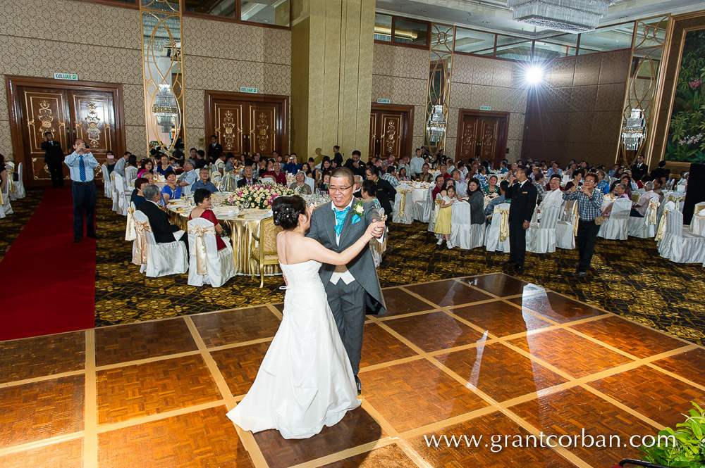 Dance floor Wedding dinner banquet Reception at the Shangrila Tanjung Aru, Kota Kinabalu