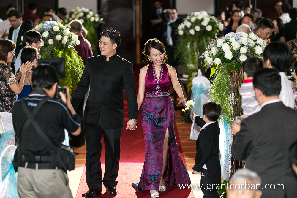 Bride and Groom walk in Wedding Banquet Berjaya Times Square
