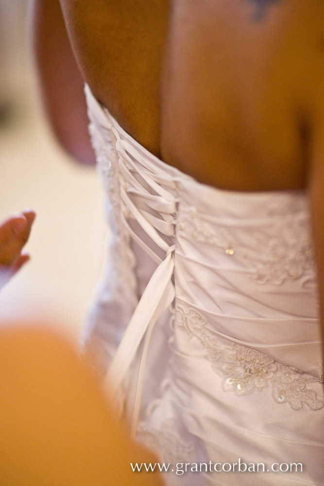 Lovely gown detail Bridal Preparations at the Royal Chulan Hotel