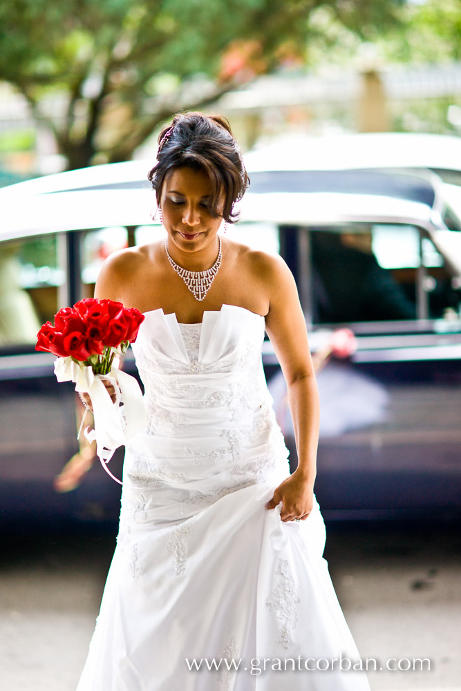 Brides entrance to her wedding at St Johns Cathedral Kuala Lumpur