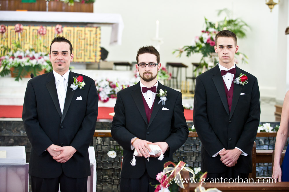 Groomsmen in St Johns Cathedral Wedding