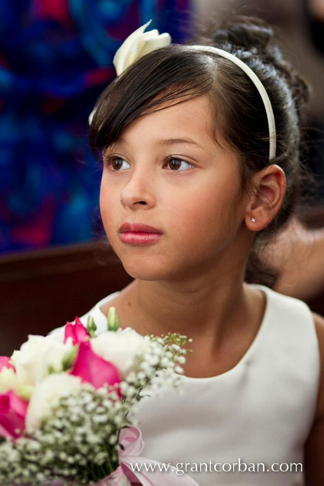 Flower girl St Johns Cathedral Wedding