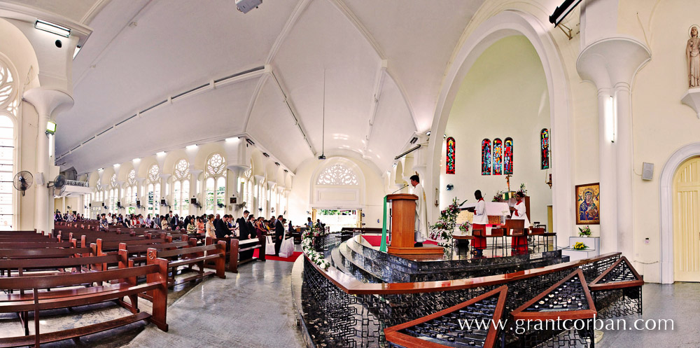 View of the St Johns Cathedral interior from the right side