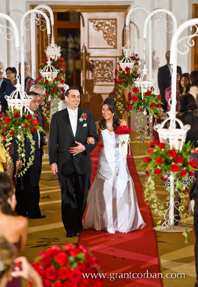 Bride and Groom entrance to the wedding banquet at the Royal Chulan Kuala Lumpur