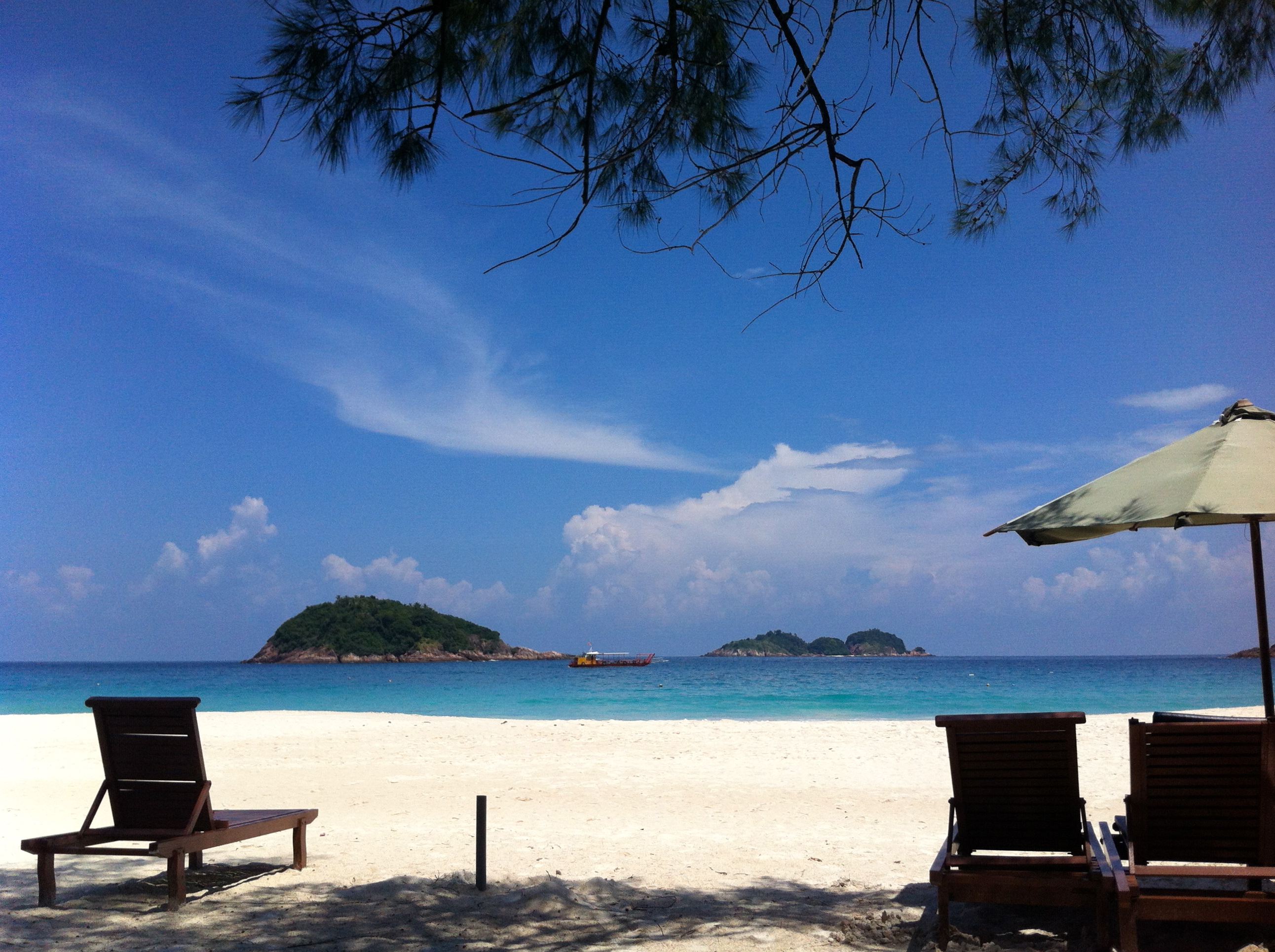 Beach front at the Pulau Redang at the Coral Resort