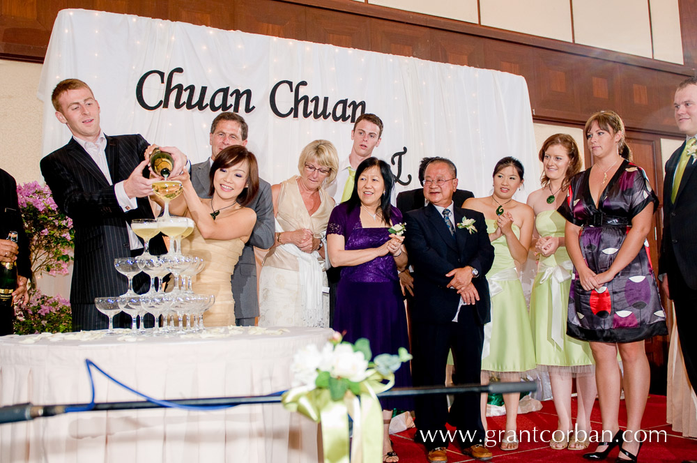 champagne fountain wedding at pulai springs johor