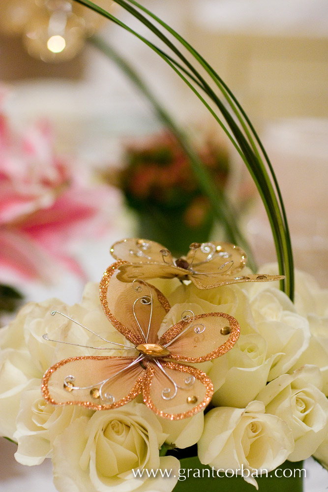 Wedding butterflies theme wedding cake