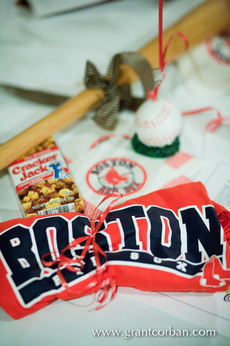 A Red Sox T-Shirt Wedding Favour