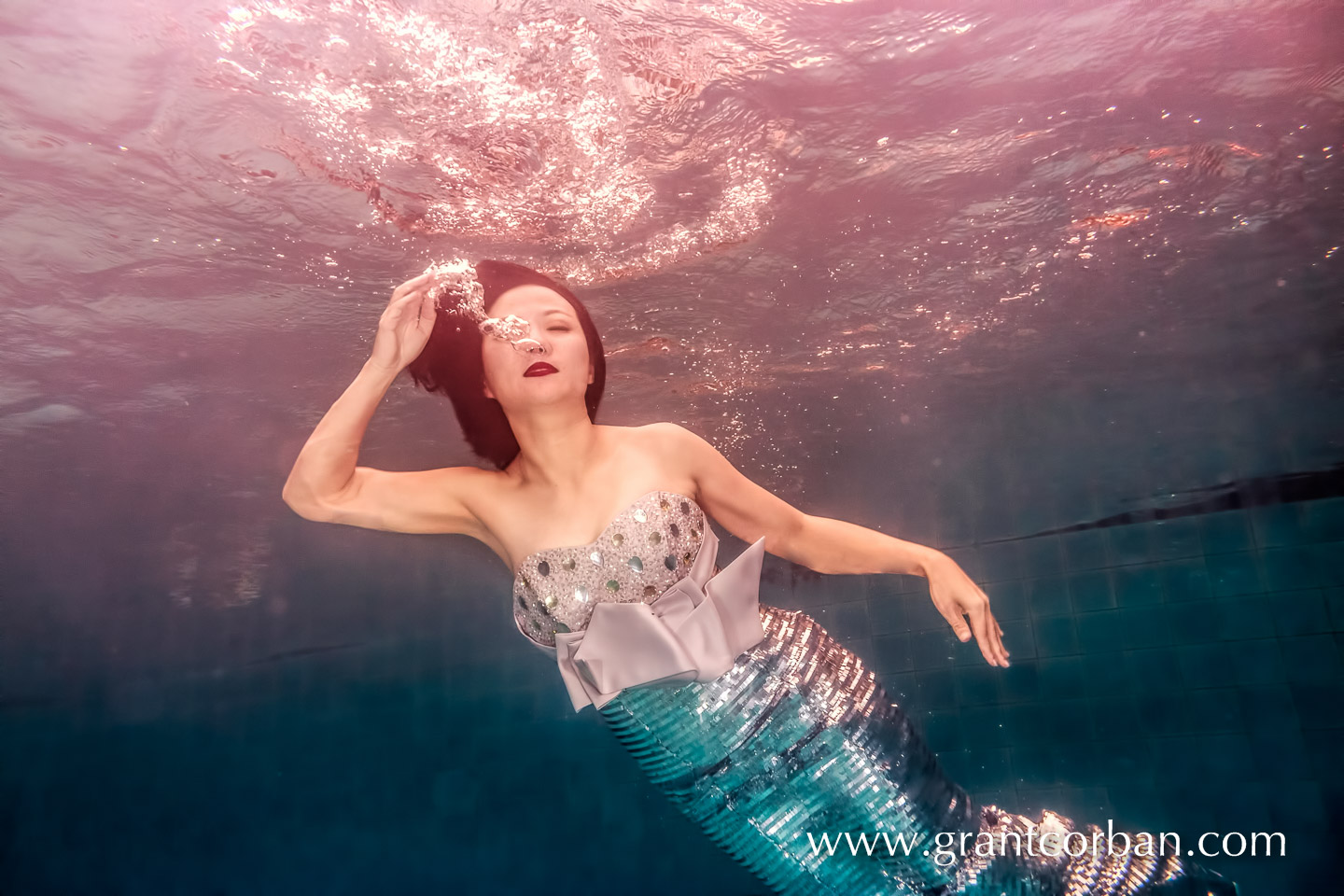 underwater pool portrait photography