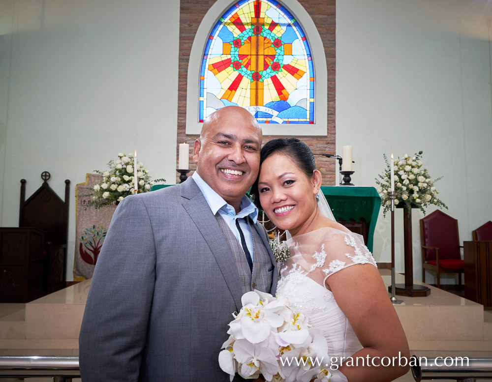 Wedding portraits at Saint Barnabas Church in Klang