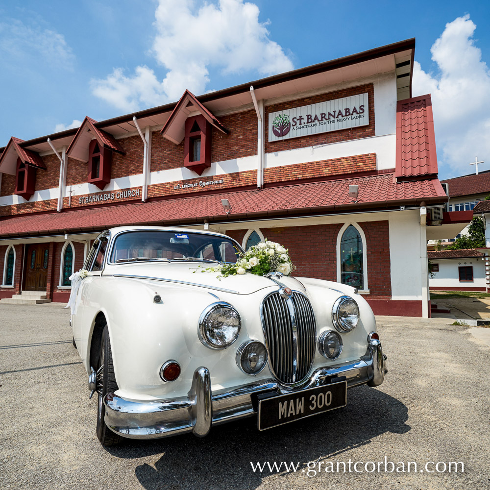 Wedding portraits at Saint Barnabas Church in Klang