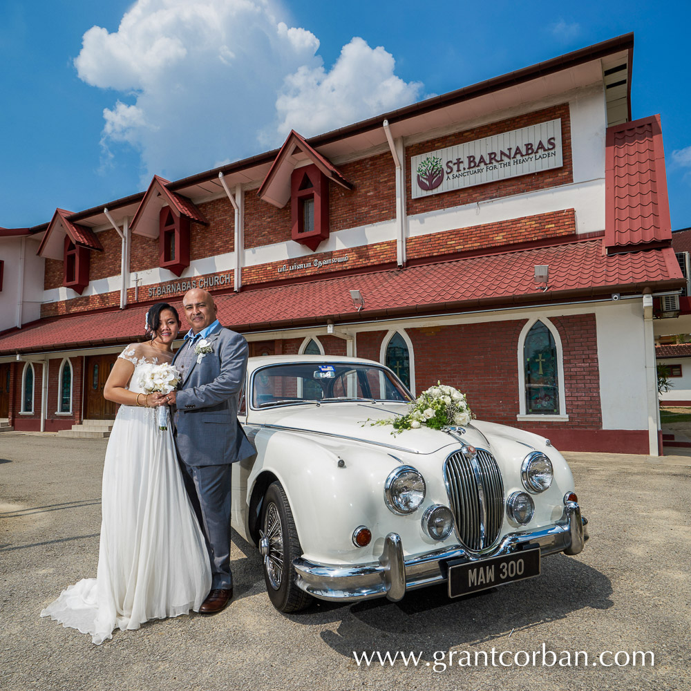 Wedding portraits at Saint Barnabas Church in Klang