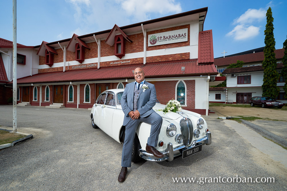 Wedding portraits at Saint Barnabas Church in Klang