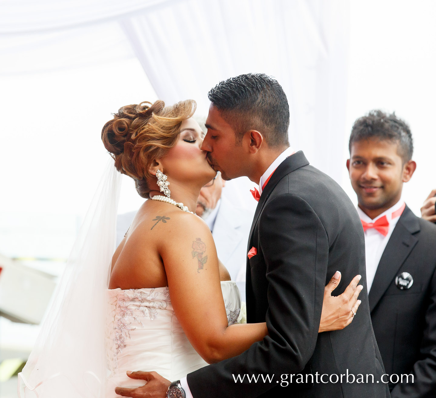 bride and groom at Menara KL wedding