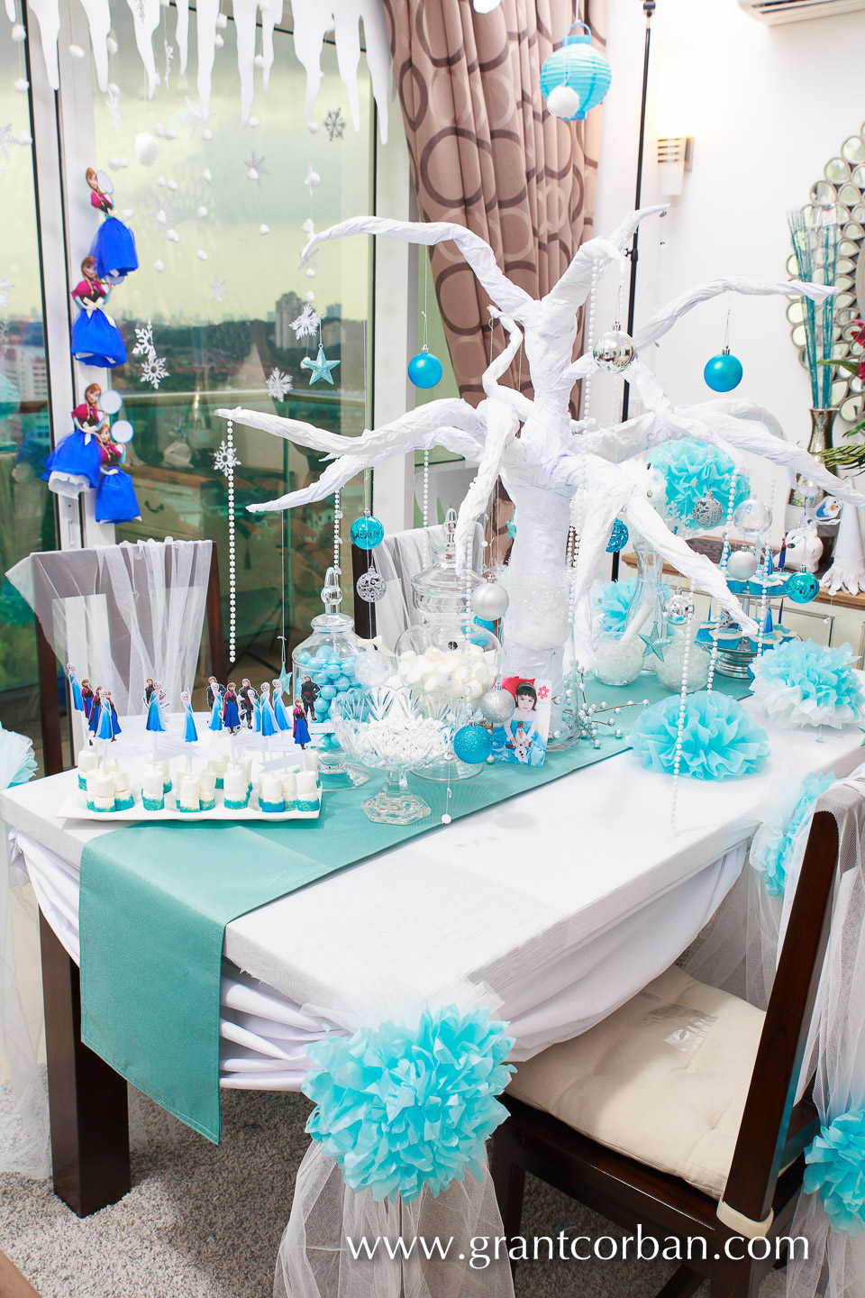 details of Frozen themed childrens birthday party