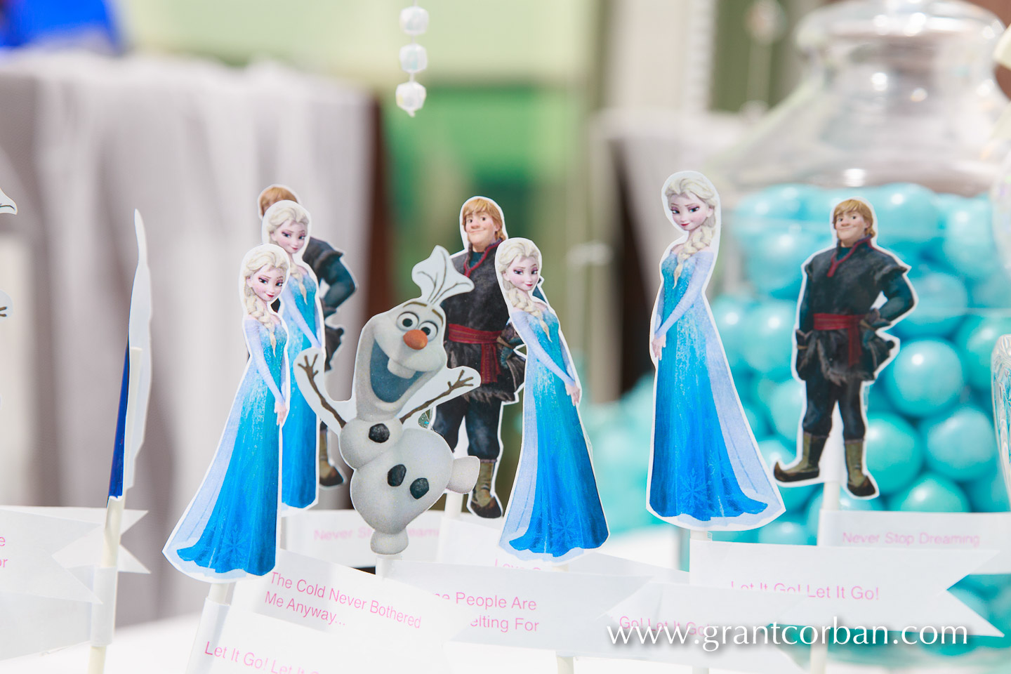 details of Frozen themed childrens birthday party