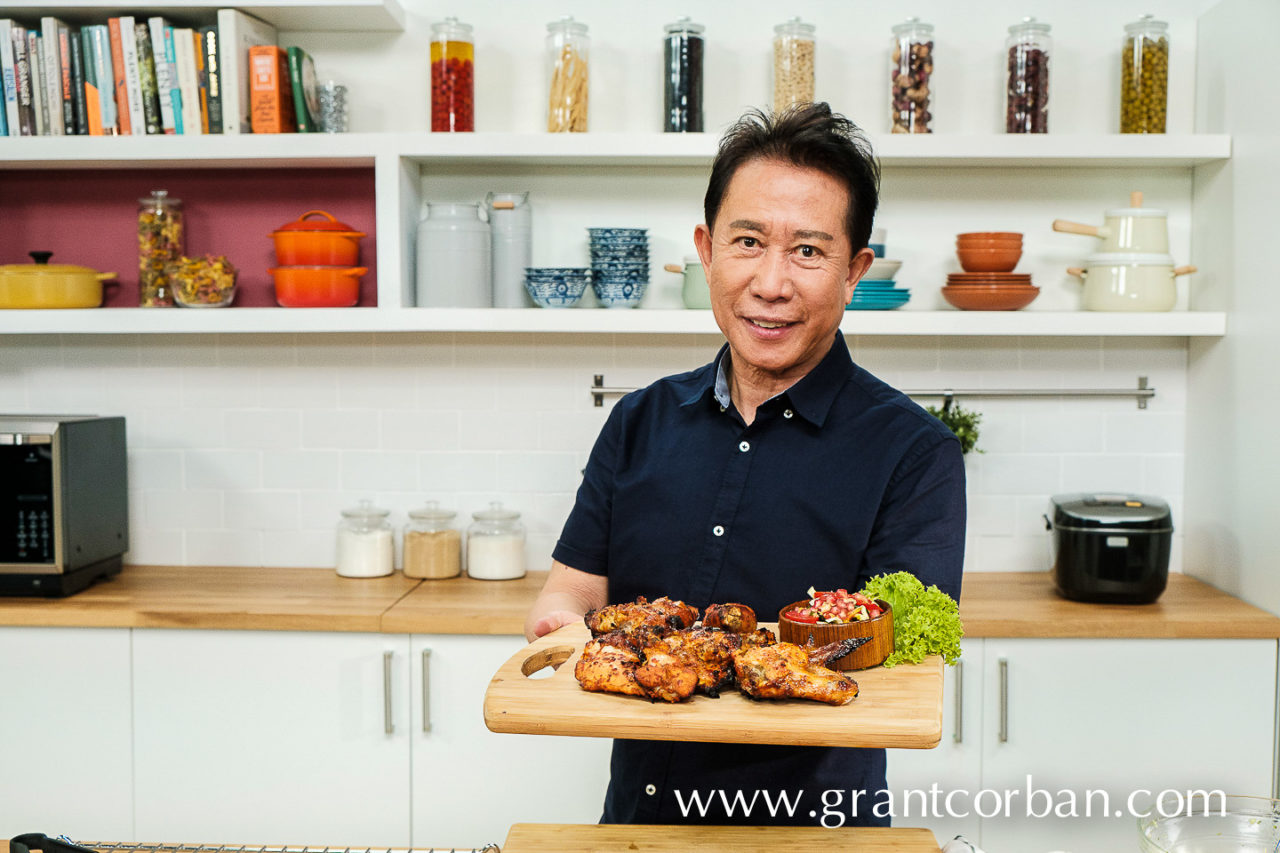 chef martin yan in malaysia on TV set for the asia food channel